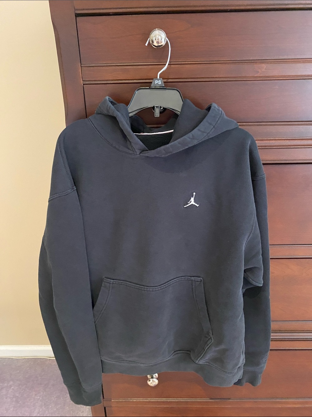 Jordan Black Pullover Hoodie with White Jumpman